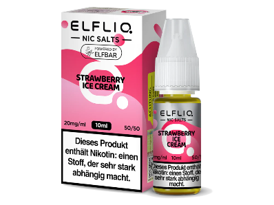 ELFLIQ | Strawberry Ice Cream | Nikotinsalz Liquid | 10ml