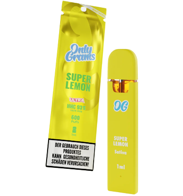 Only Grams HHC Vape | 1ml | 93% | ULTRA | Super Lemon