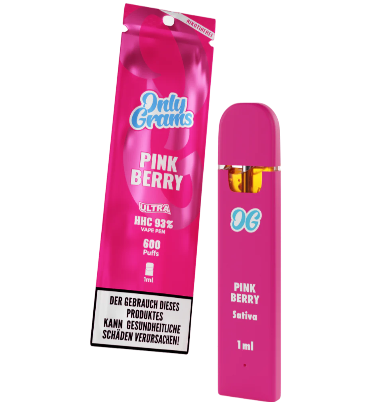 Only Grams HHC Vape | 1ml | 93% | ULTRA | Pink Berry