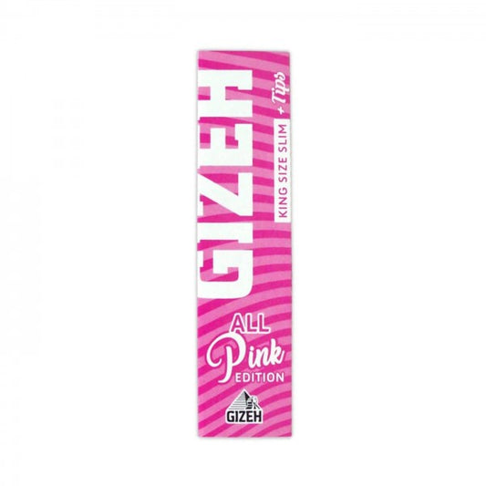 GIZEH PINK EXTRA FINE KING SIZE PAPERS + TIPS MIT MAGNET